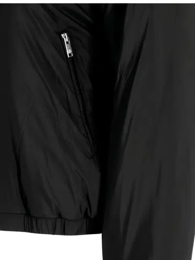 Moose Knuckles Down Jacket With Hooded Elasticated Cuffs In Black