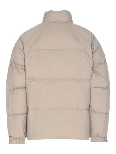 Represent Quilted Puffer Coat In Neutral