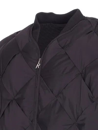 Represent Mens Jet Black Pillow Quilted Puffer Jacket Xl In Brown