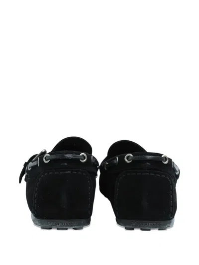 Pre-owned Sergio Rossi Vintage Buckle-detail Loafers In Black