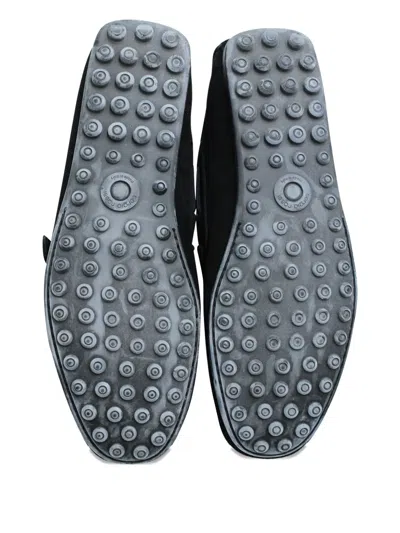 Pre-owned Sergio Rossi Vintage Buckle-detail Loafers In Black