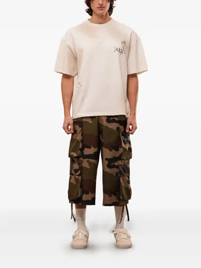 Rough Logo-print T-shirt In White