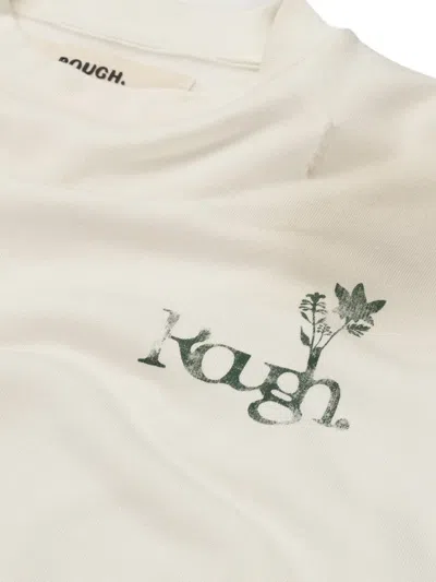 Rough Logo-print T-shirt In White