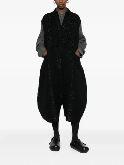 Boboutic Sleeveless Glittered Trousers In Black