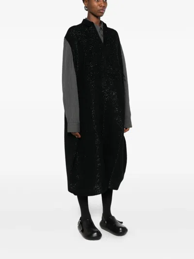 Boboutic Sleeveless Glittered Trousers In Black