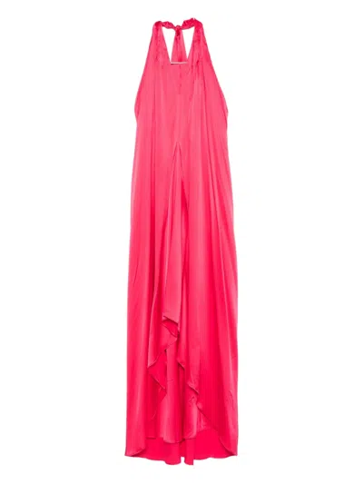 挂脖荷叶边连衣裙