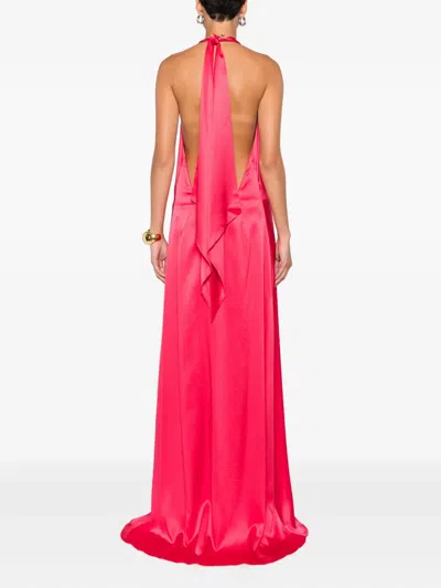 挂脖荷叶边连衣裙