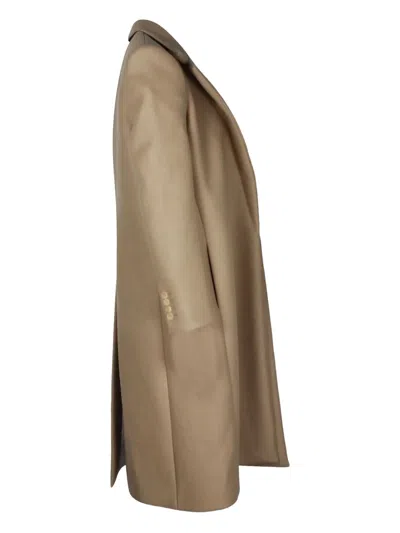 Pre-owned The Row Peak-lapel Single-breasted Coat In Brown
