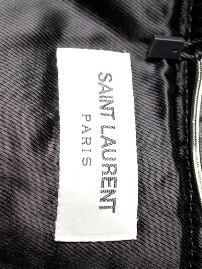 Pre-owned Saint Laurent Zigzag-motif Bomber Jacket In Black