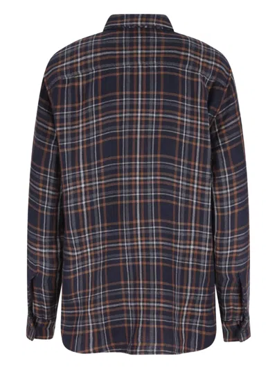 Saint Laurent Check Pattern Shirt In Multi