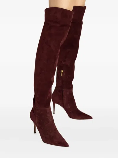 Gianvito Rossi 90mm Jules Suede Pointed-toe Boots In Multi