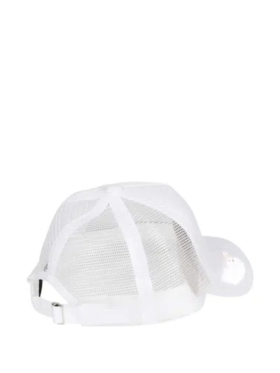 Gcds Mesh-panel Printed Baseball Cap In White