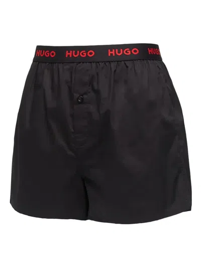 Hugo Boss Logo-waistband Boxers (pack Of Three) In Black