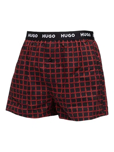 Hugo Boss Logo-waistband Boxers (pack Of Three) In Black