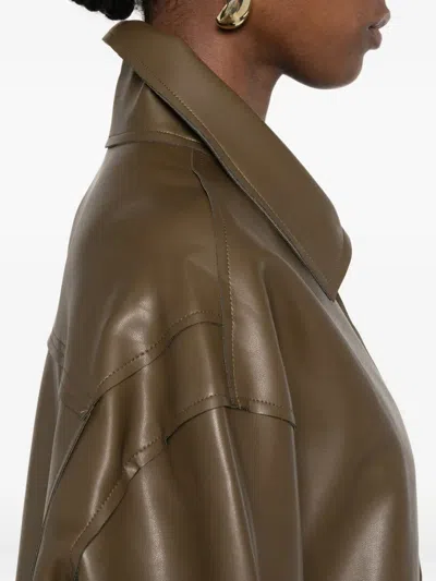 Norma Kamali Zip-front Bomber Jacket In Brown