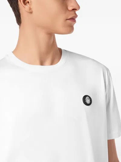 Billionaire Round Neck T-shirt Basic Men In White