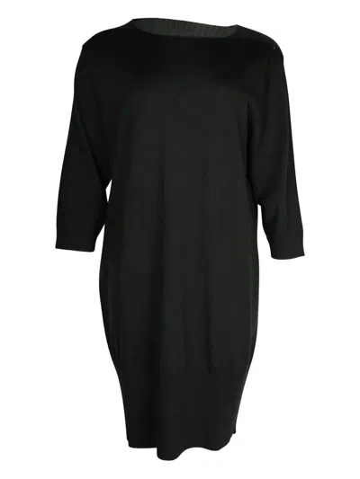 Pre-owned Dries Van Noten Wool Midi Dress In Green