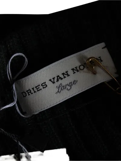 Pre-owned Dries Van Noten Wool Midi Dress In Green