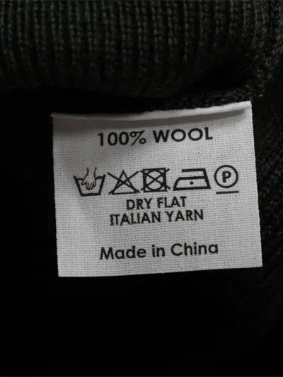 Pre-owned Dries Van Noten Wool Midi Dress In Green