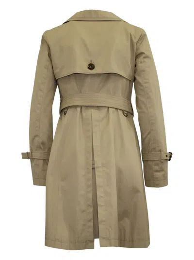 Pre-owned Burberry Double-breasted Trench Coat In Neutral
