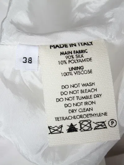 Pre-owned Mansur Gavriel 纹理中长半身裙 In White