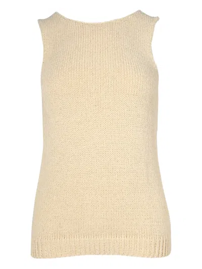 Pre-owned Theory Sleeveless Cotton Top In Neutral