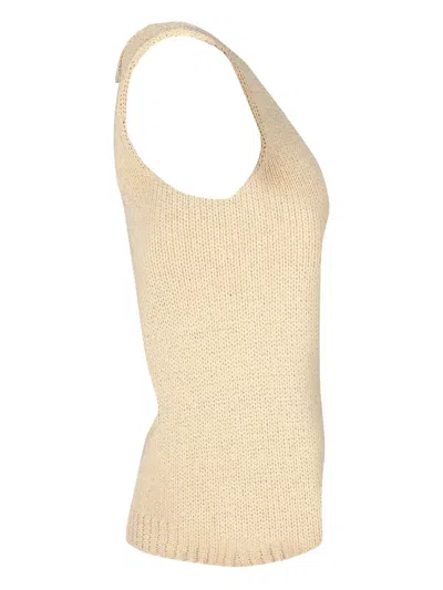 Pre-owned Theory Sleeveless Cotton Top In Neutral