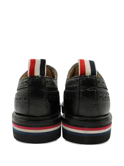 Pre-owned Thom Browne Pebble-leather Brogue Shoes In Black