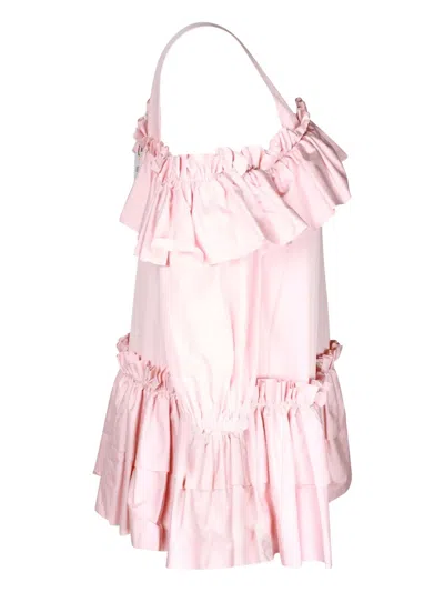 Pre-owned Alexander Mcqueen Ruffled Asymmetric Top In Pink