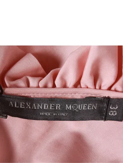 Pre-owned Alexander Mcqueen Ruffled Asymmetric Top In Pink