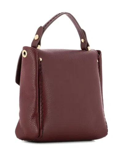 Visonà Twist-lock Leather Handbag In Red