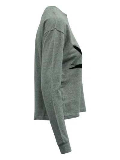 Pre-owned Alexander Mcqueen Swallow-print Sweatshirt In Gray