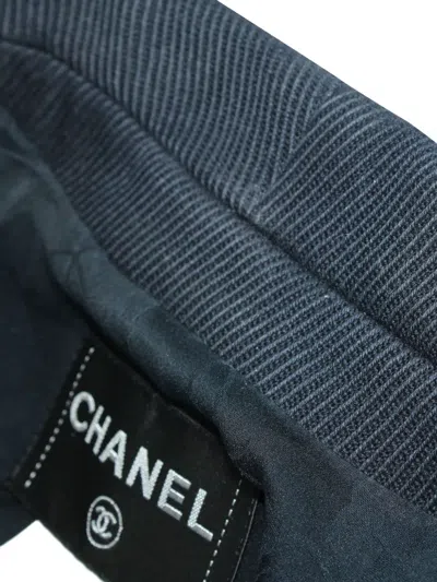 Pre-owned Chanel Buttoned Wool Blazer In Blue