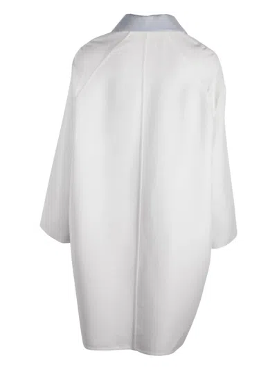 Pre-owned Hermes Cashmere Zip-front Coat In Gray