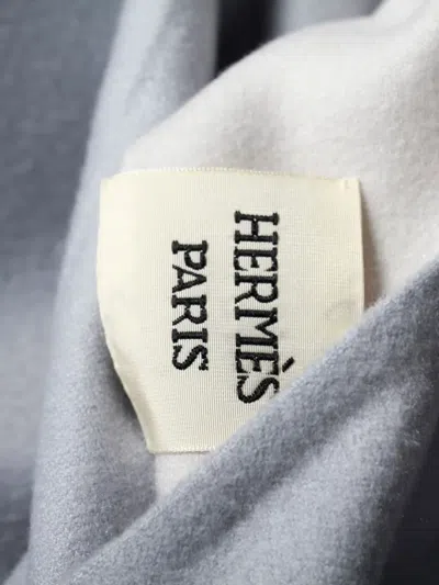 Pre-owned Hermes Cashmere Zip-front Coat In Gray