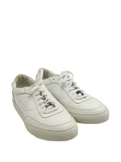 Pre-owned Common Projects Bball Leather Low-top Sneakers In White