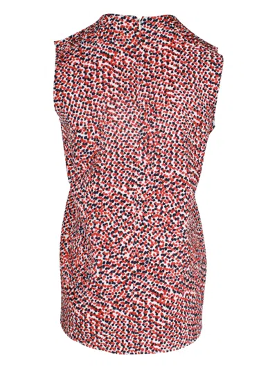Pre-owned Celine Polka-dot Sleeveless Top In Red
