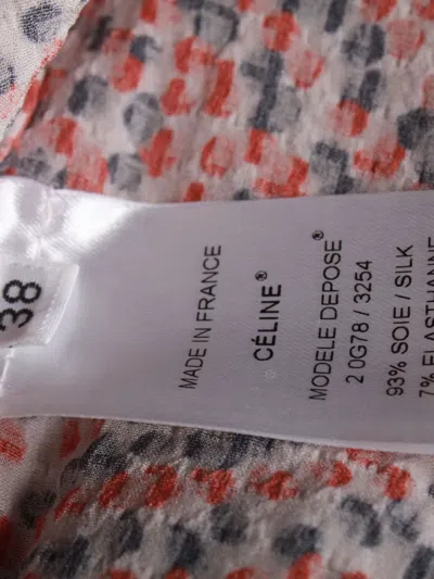 Pre-owned Celine Polka-dot Sleeveless Top In Red