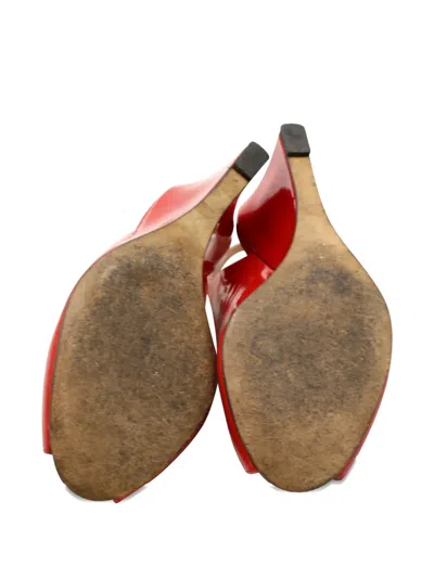 Pre-owned Stuart Weitzman Slingback Wedge Sandals In Red