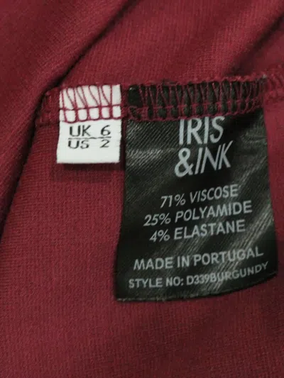 Pre-owned Iris & Ink Knot-detail Midi Dress In Red