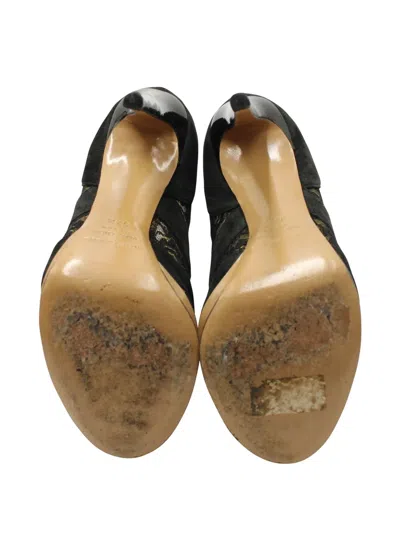 Pre-owned Nicholas Kirkwood Lace-panel Platform Boots In Black