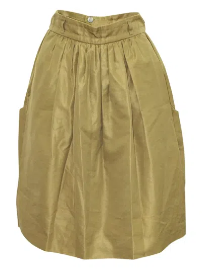 Pre-owned Saint Laurent Overlap Trousers In Green