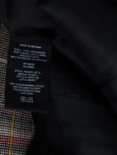 Pre-owned Theory Plaid Single-breasted Blazer In Brown