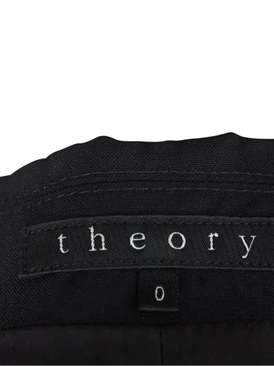 Pre-owned Theory Single-breasted Wool Blazer In Black