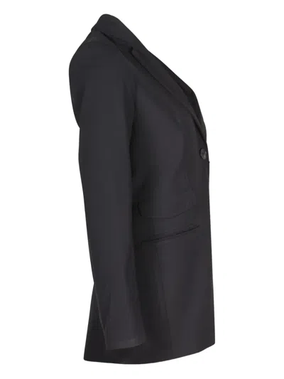 Pre-owned Theory Single-breasted Wool Blazer In Black