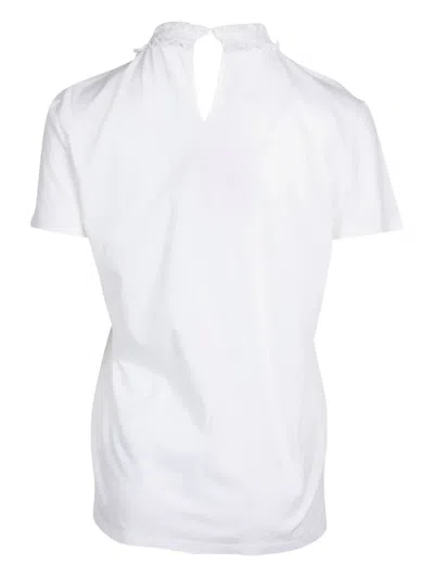 Pre-owned Miu Miu Ruffled Collar Blouse In White