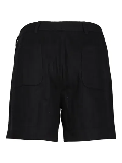Pre-owned Miu Miu Flared Wool Shorts In Black