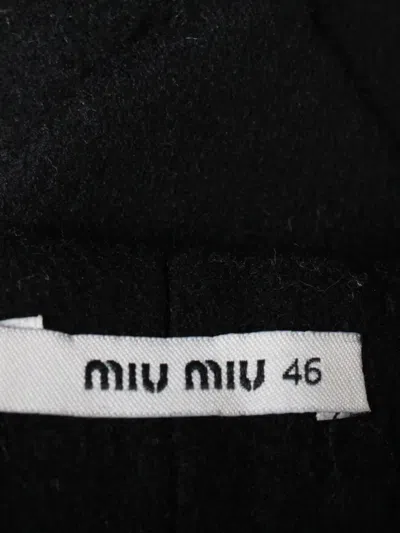 Pre-owned Miu Miu Flared Wool Shorts In Black