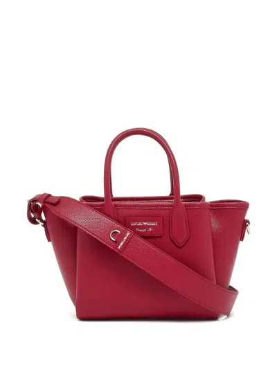 Emporio Armani Top-handle Leather Satchel In Red