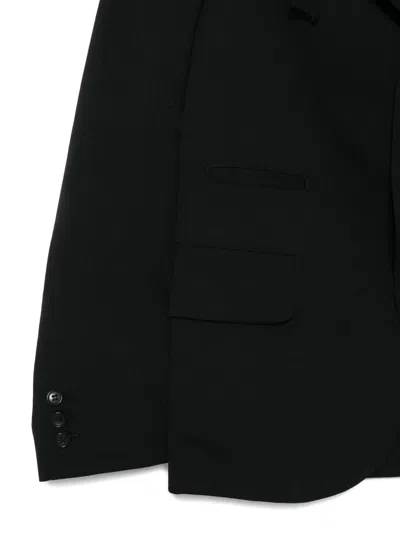 Black Comme Des Garçons Hooded Jacket In Black